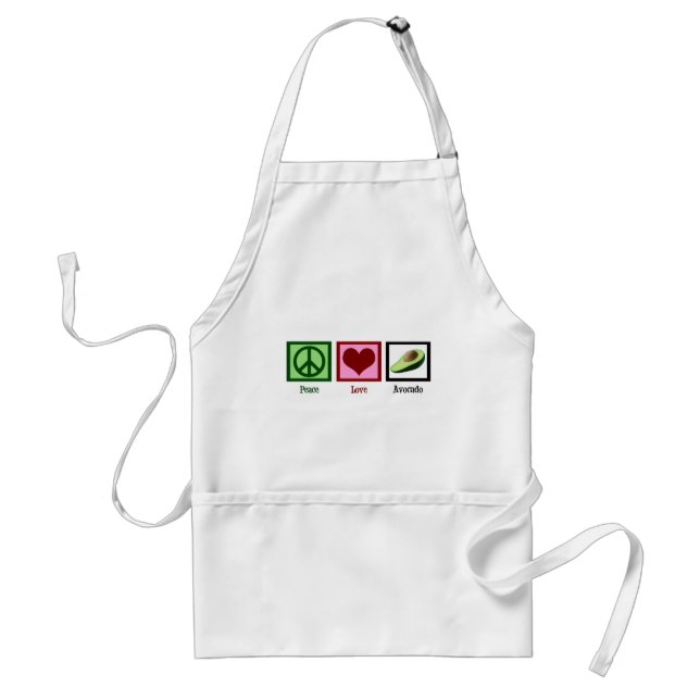 Peace Love Avocado Standard Apron (Front)