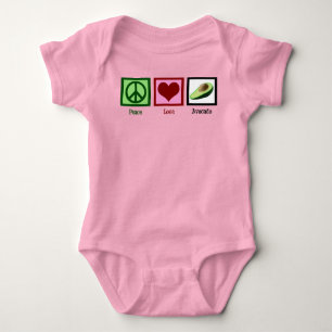 Peace Love Avocados Baby Bodysuit