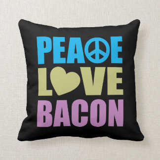 Peace Love Bacon Cushion