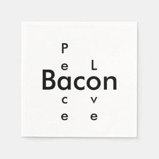peace love bacon napkins