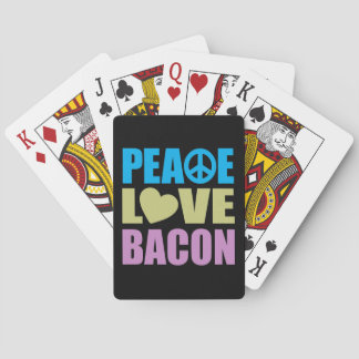 Peace Love Bacon Playing Cards