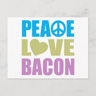 Peace Love Bacon Postcard