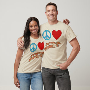 Peace Love Bacon Symbology Tshirt, Mug T-Shirt
