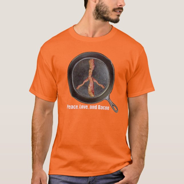 Peace love bacon tie dye T-Shirt (Front)