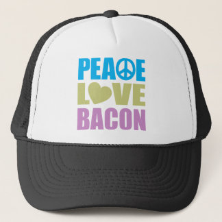 Peace Love Bacon Trucker Hat