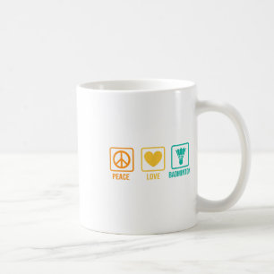 Peace Love Badminton Badminton Player Shuttle Spor Coffee Mug