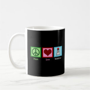 Peace Love Badminton Coffee Mug