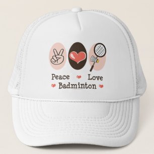 Peace Love Badminton Hat