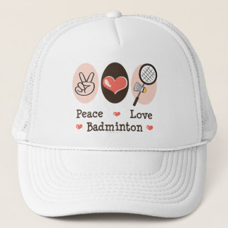 Peace Love Badminton Hat