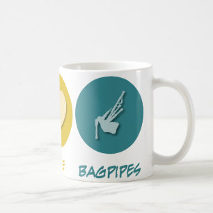 Peace Love Bagpipes Coffee Mug