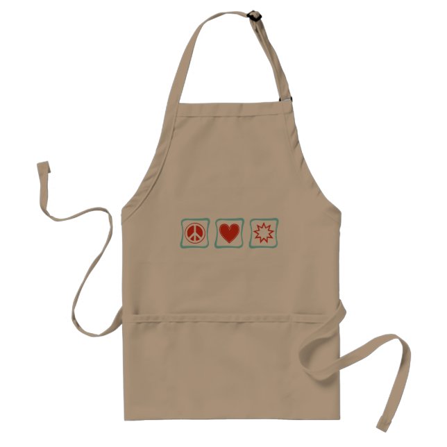 Peace Love Baha'i Squares Standard Apron (Front)