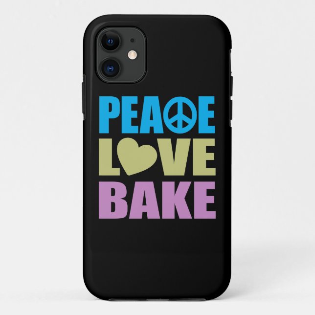 Peace Love Bake Case-Mate iPhone Case (Back)