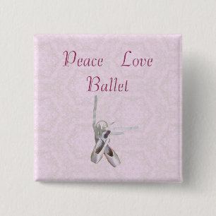 'Peace, Love & Ballet' Lace Button