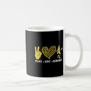 Peace Love Banana Humour Fruit Lover Funny Love Ba Coffee Mug
