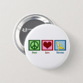 Peace Love Bananas 6 Cm Round Badge (Front & Back)