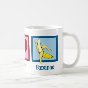 Peace Love Bananas Coffee Mug