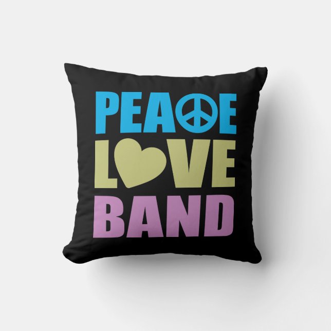 Peace Love Band Cushion (Front)