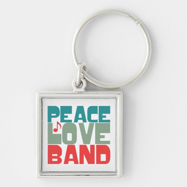 Peace Love Band Key Ring (Front)