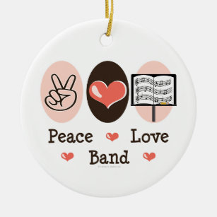 Peace Love Band Ornament