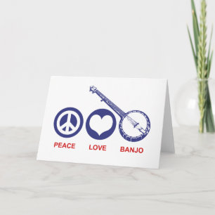Peace Love Banjo Card