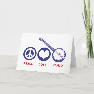 Peace Love Banjo Card