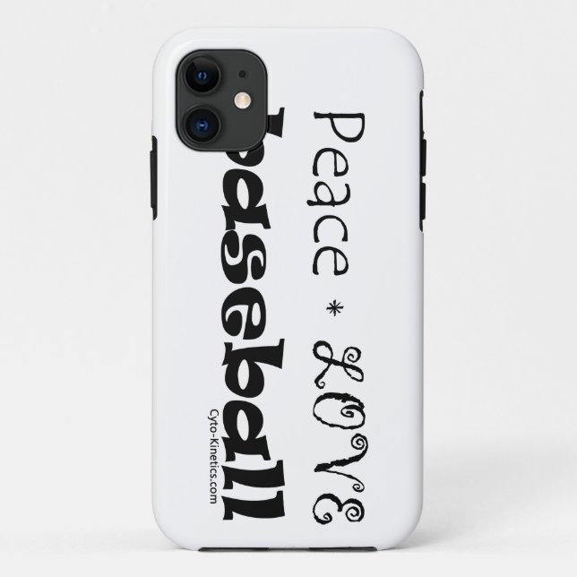 Peace Love Baseball Case-Mate iPhone Case (Back)