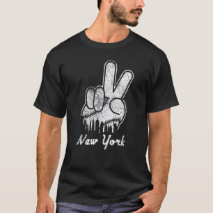 Peace Love Baseball New York Ny Skyline Apparel 1 T-Shirt