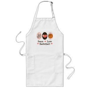 Peace Love Basketball Apron