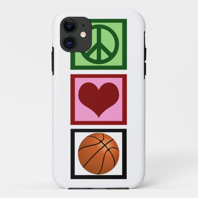 Peace Love Basketball Case-Mate iPhone Case (Back)