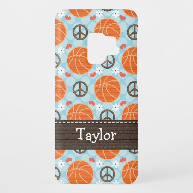 Peace Love Basketball Case-Mate Samsung Galaxy Case (Back)