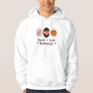 Peace Love Basketball Hooded Sweatshirt