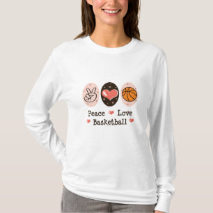 Peace Love Basketball Long Sleeve T-shirt