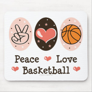 Peace Love Basketball Mousepad