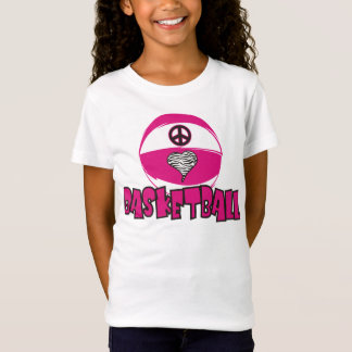 PEACE LOVE BASKETBALL ZEBRA T-Shirt
