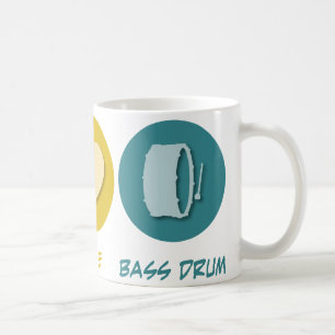 Peace Love Bass Drum Coffee Mug