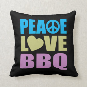 Peace Love BBQ Cushion