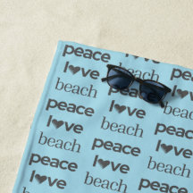 Peace Love Beach - Coastal Blue Ocean Life Pool