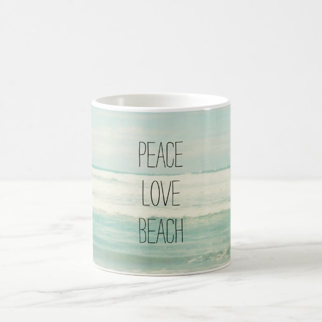 Peace Love Beach Coffee Mug (Center)