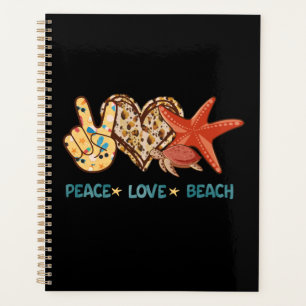 Peace, Love, Beach   Hand-Peace, Heart, Turtle Planner