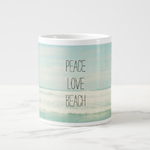 Peace Love Beach Large Coffee Mug