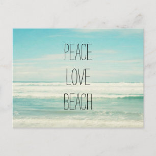 Peace Love Beach Postcard