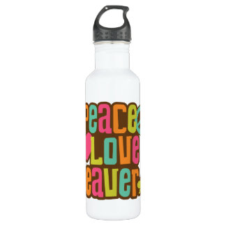 Peace Love Beaver 710 Ml Water Bottle