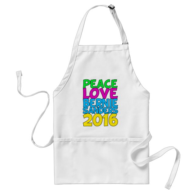 Peace Love Bernie Sanders 2016 Standard Apron (Front)