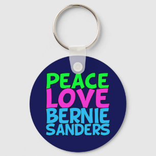 Peace Love Bernie Sanders Key Ring