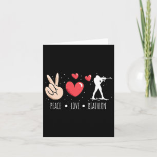 Peace Love Biathlon Card