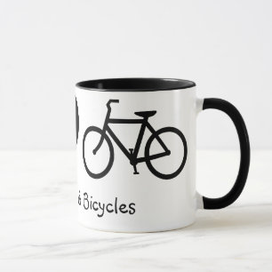 Peace, Love & Bicycles Mug