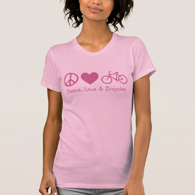 Peace, Love & Bicycles T-Shirt (Front)
