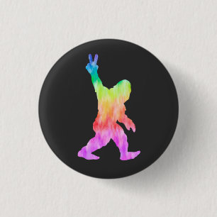 Peace Love Bigfoot 3 Cm Round Badge