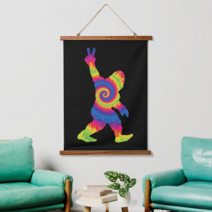 Peace Love Bigfoot - Bigfoot Lovers Hanging Tapestry