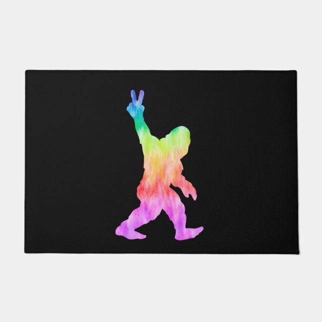 Peace Love Bigfoot        Doormat (Front)